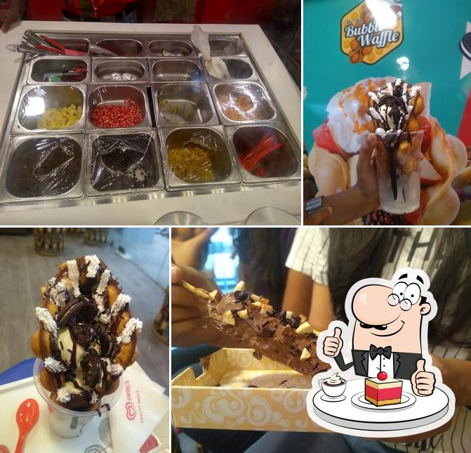 My Big Bubble Waffle serves a number of sweet dishes