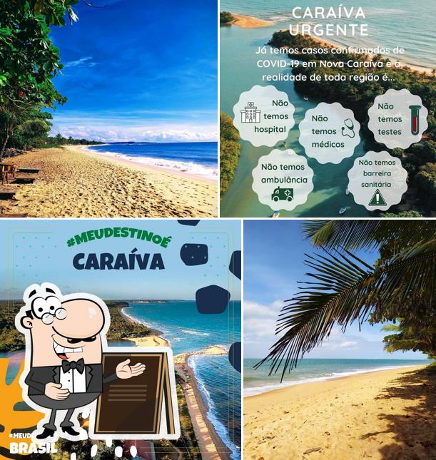 Você pode espairecer no na área externa do Café da Praia Caraíva