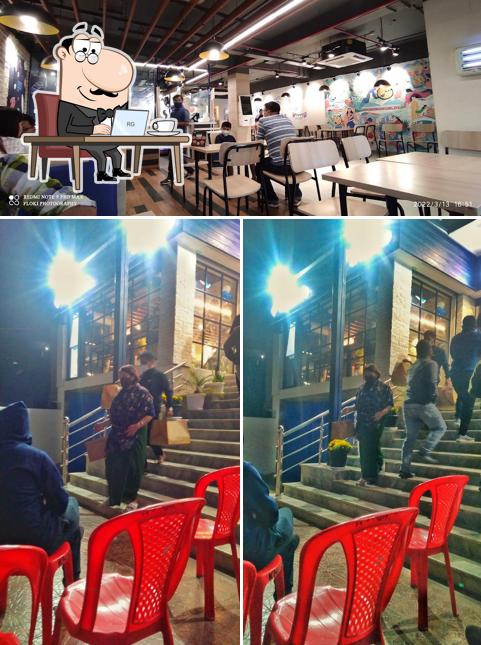 The interior of Domino's pizza