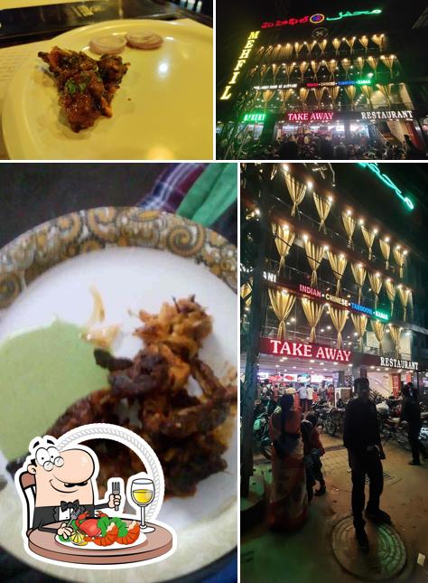 The guests of Mehfil Restaurant can enjoy different seafood items