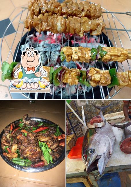 Try out seafood at Malar Dhaba