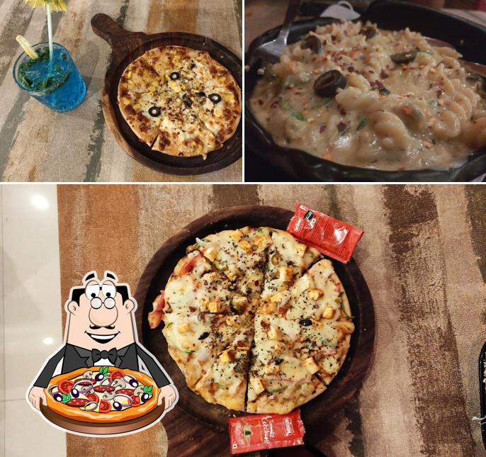 Get pizza at P & K Cafe