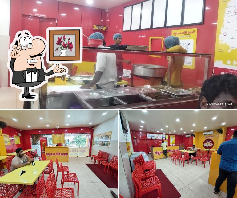 Among various things one can find interior and food at Sathibabu kodi pulao Sarpavaram Junction