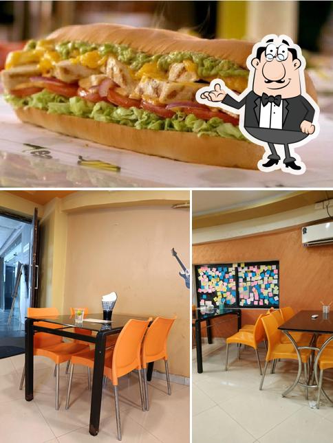The picture of The Ice Cream Factory & Sandwichwalaz’s interior and food