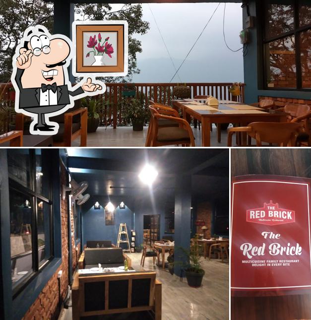 Take a seat at one of the tables at The Red Brick