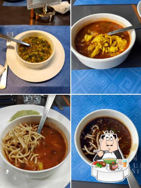 Hot and sour soup at Blue Basil