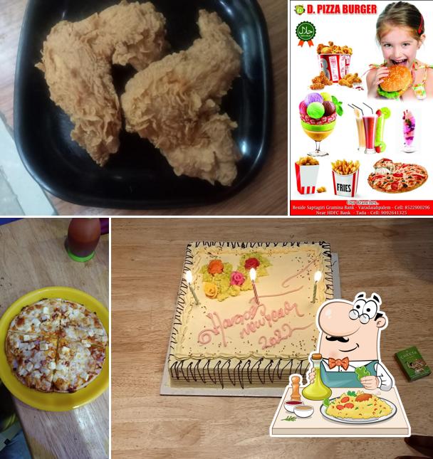 Food at D Pizza and Burger & Ice cream parlour