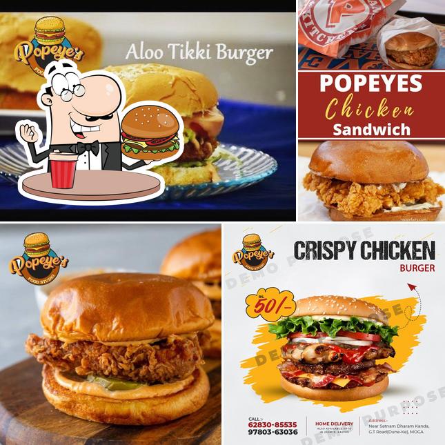 Order a burger at Popeyes