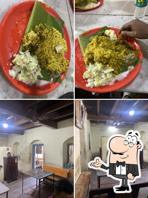 The image of interior and food at Shivaji military hotel kanakpura