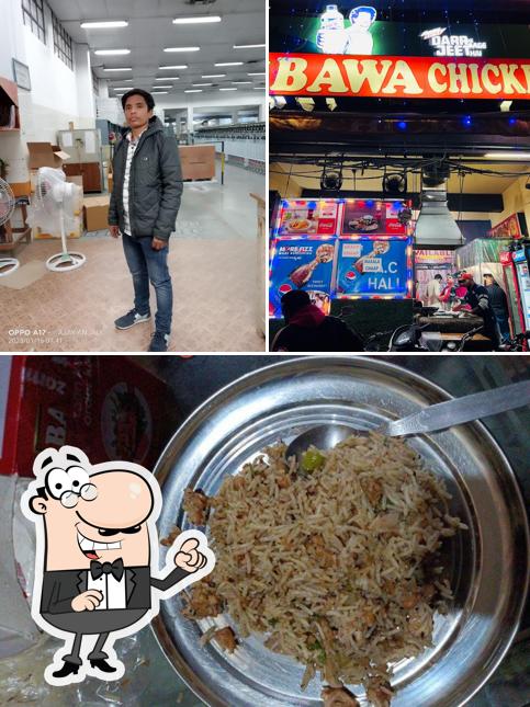 Among various things one can find interior and food at Bawa Chicken