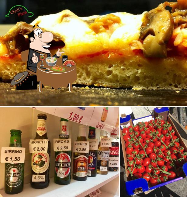 Questa è la foto che mostra la cibo e birra di Cheli's Tacos (HALAL)