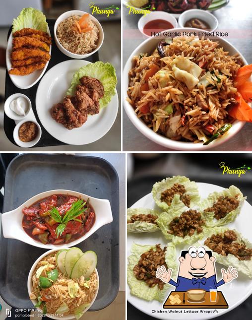 Food at Phunga Restaurant Imphal