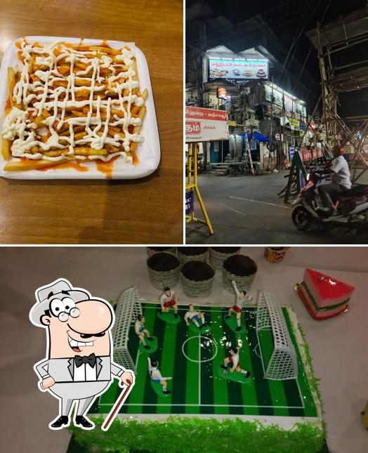 The image of exterior and food at Happy Sweets & Bakery