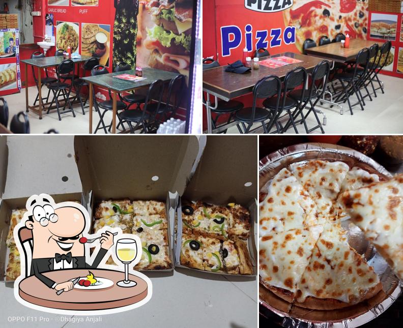 The image of Pizza Grab’s food and interior