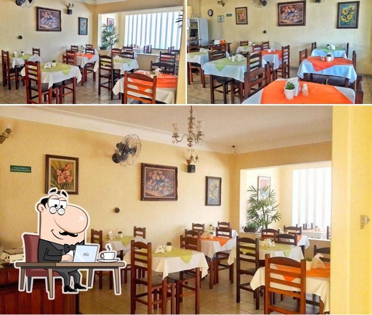 O interior do Restaurante Delamare
