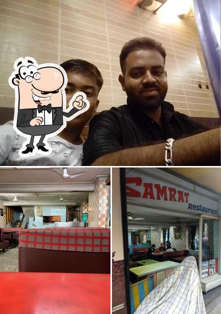 The interior of Samrat Restaurant