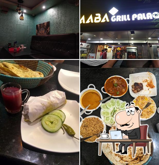 Take a seat at one of the tables at KAABA GRILL PALACE