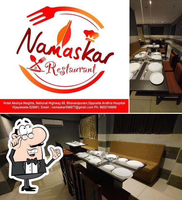 This is the photo displaying interior and food at Namaskar Restaurant
