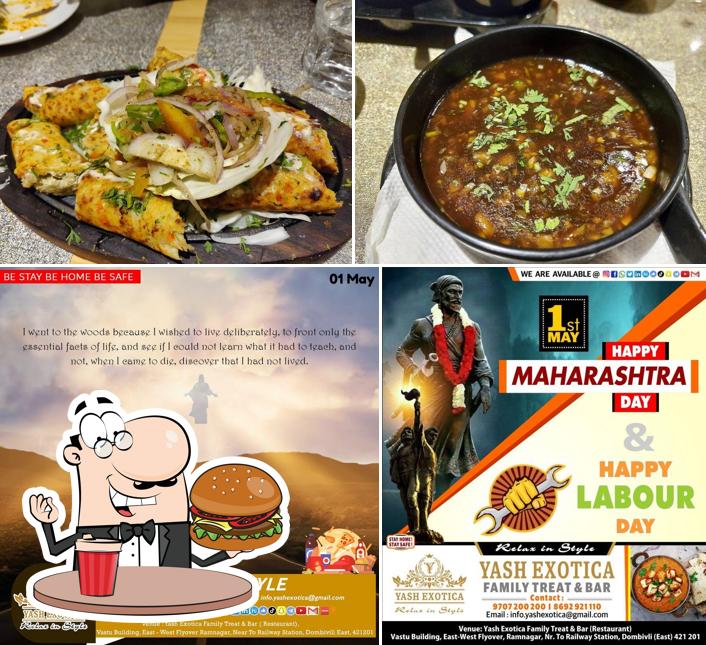 Get a burger at Yash Exotica