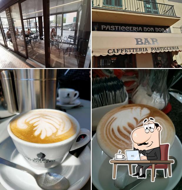 Questa è la immagine che raffigura la interni e bevanda di Bar Pasticceria Bon Bon