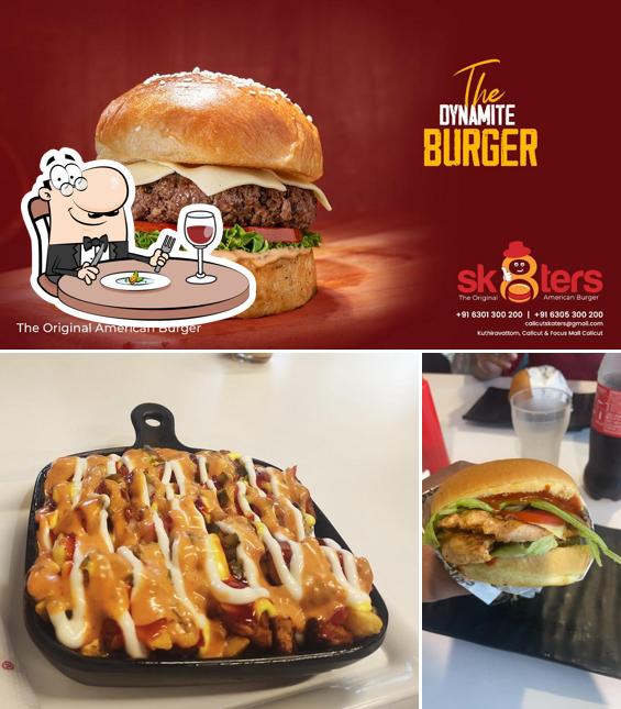 Food at sk8ters Burger