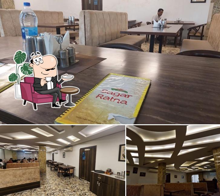 Take a seat at one of the tables at Sagar Ratna