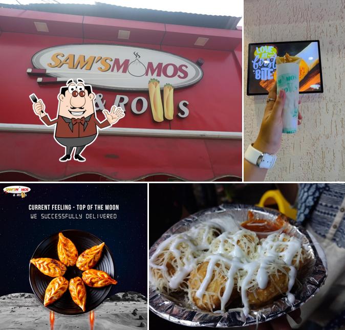 Food at Sam's Momos & Rolls