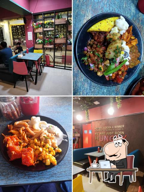 Take a seat at one of the tables at william john’s pizza