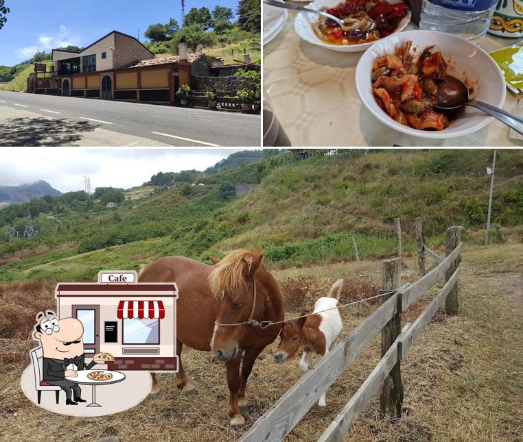 La immagine di esterno e cibo da Ristorante A Baracca Du Rizzo