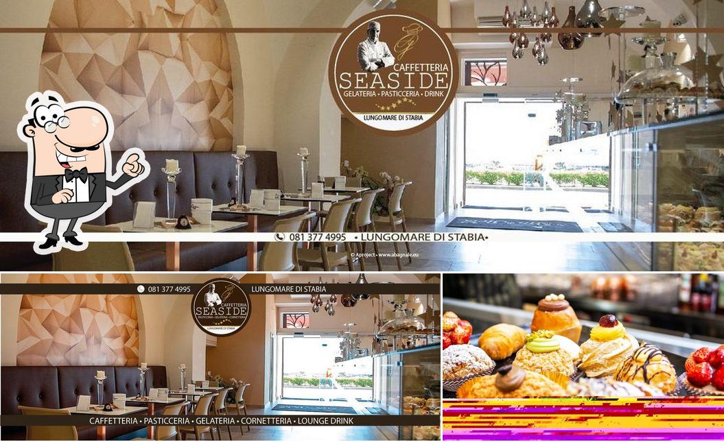 Tra le varie cose da Caffetteria Seaside si possono trovare la interni e dolce
