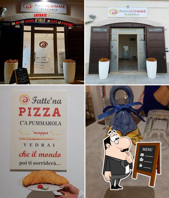 Leggi il menu sulla lavagna