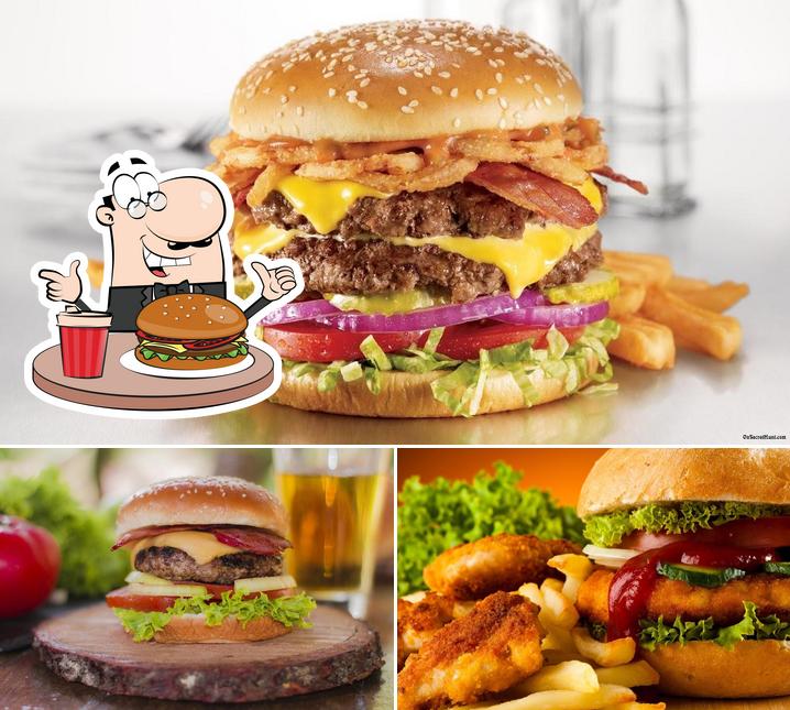 Order a burger at Sai Sweets