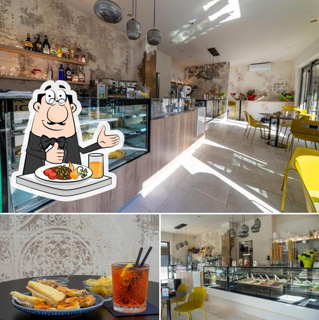 La cibo e interni del ristorante