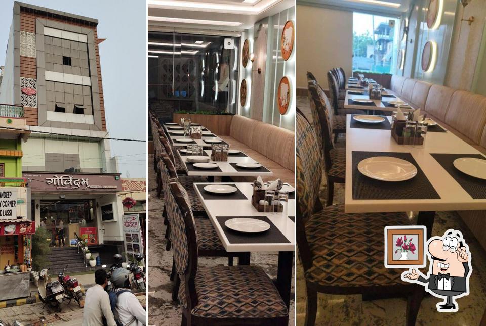 The interior of Govindam Sweet's & Restaurant