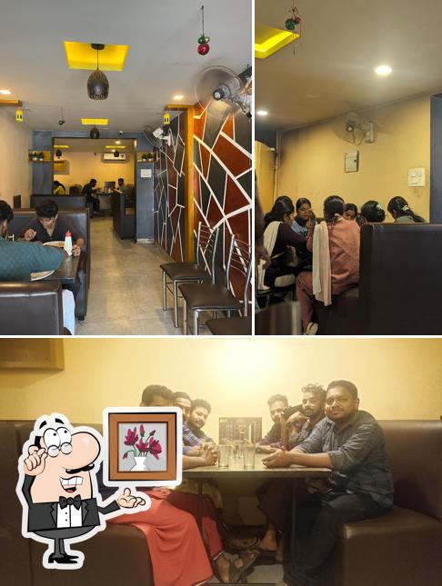 Take a seat at one of the tables at Mandhi Souk restuarent