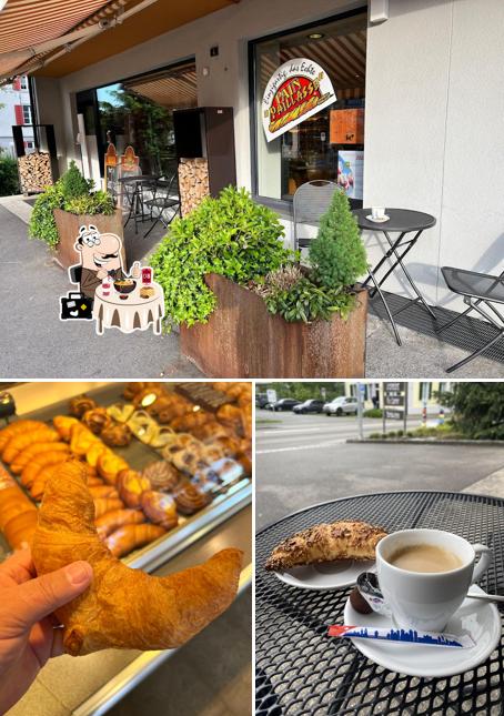 Tra le diverse cose da Aus Bäckerei Amrein wird Bäckerei Schell si possono trovare la cibo e interni
