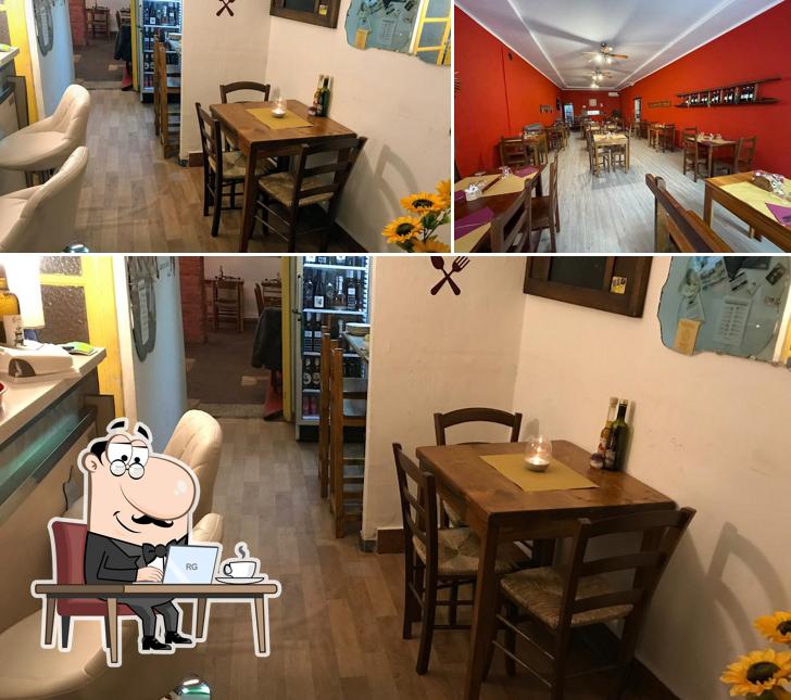 Gli interni di Osteria La Diavola