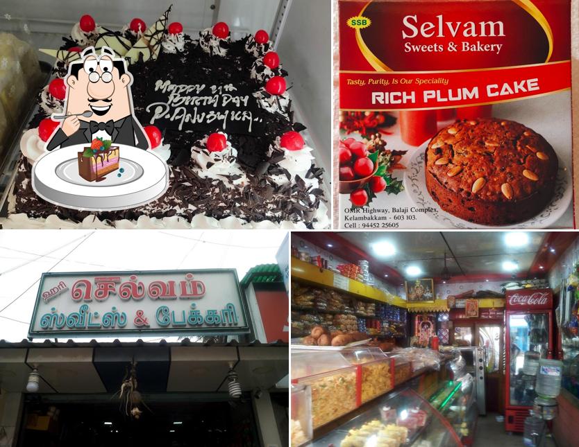 Chocolate cake at Selvam Sweets and Bakery