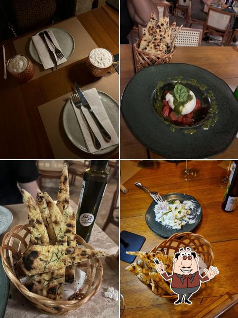 Platos en Athenas Pizza