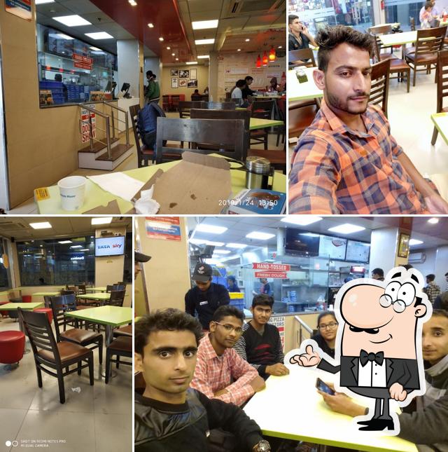 The interior of Domino's Pizza AMR Mall, Katra