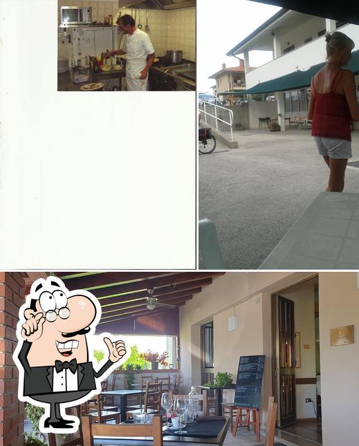 Gli interni di Trattoria ai Tigli