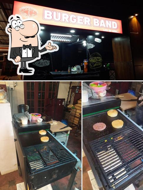 The interior of BURGER BAND