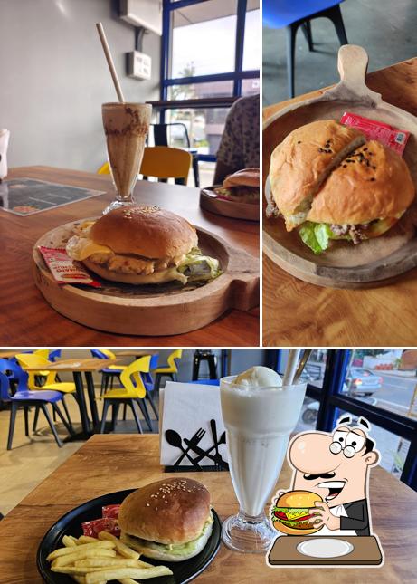 Order a burger at Zahras Cafe