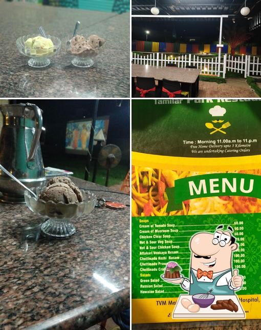Tamilar Park Restaurant provides a variety of desserts