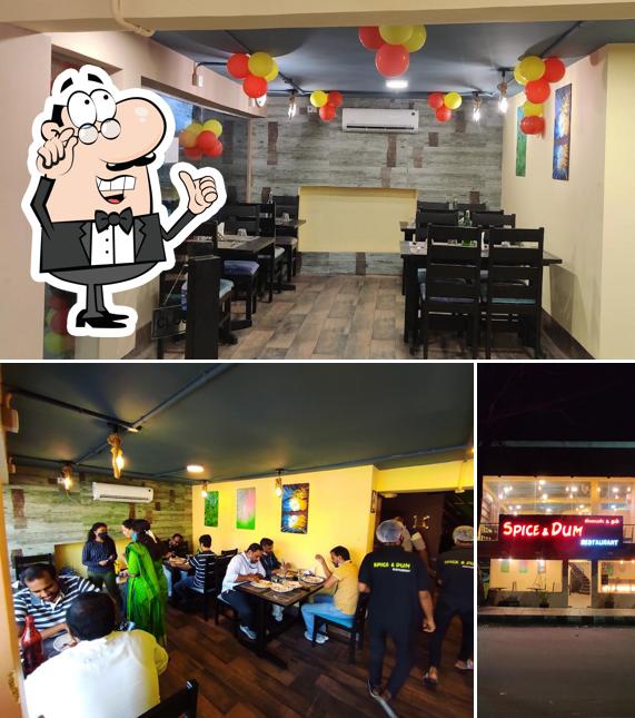 The interior of Spice And Dum Restaurant