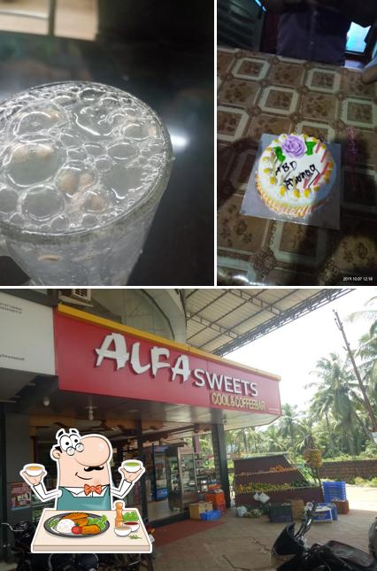 Among various things one can find food and exterior at Alfa Sweets