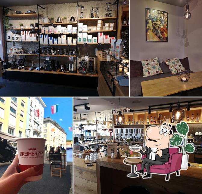 Gli interni di Coffee to the Three Hearts