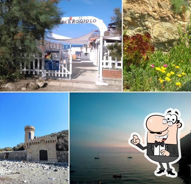 Puoi goderti l'aria fresca da seduto all'esterno di Ristorante Baia Del Rogiolo