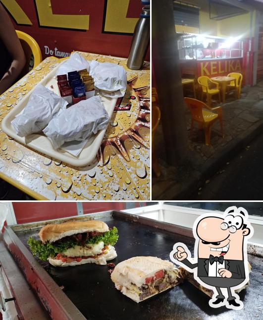 Entre diferentes coisas, interior e comida podem ser encontrados no Kelika Lanches