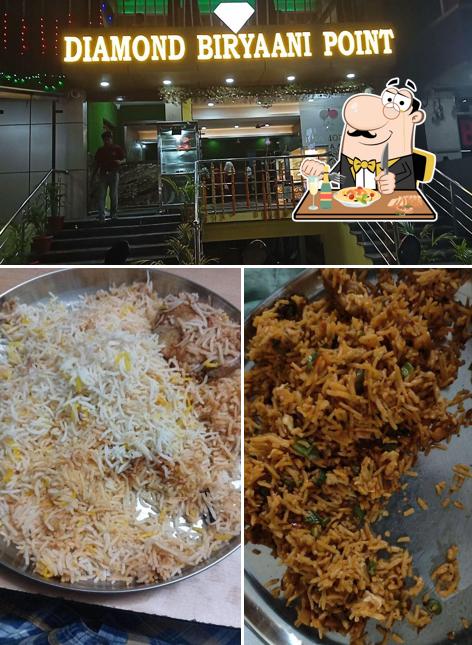 Diamond biryani Point is distinguished by food and interior